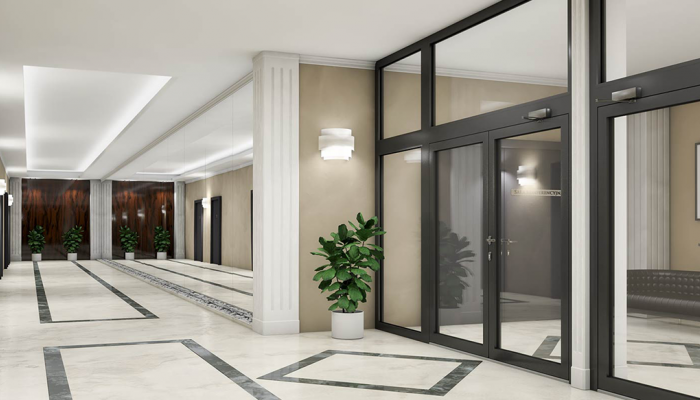 Verglasungen mit Sandstrahlmuster