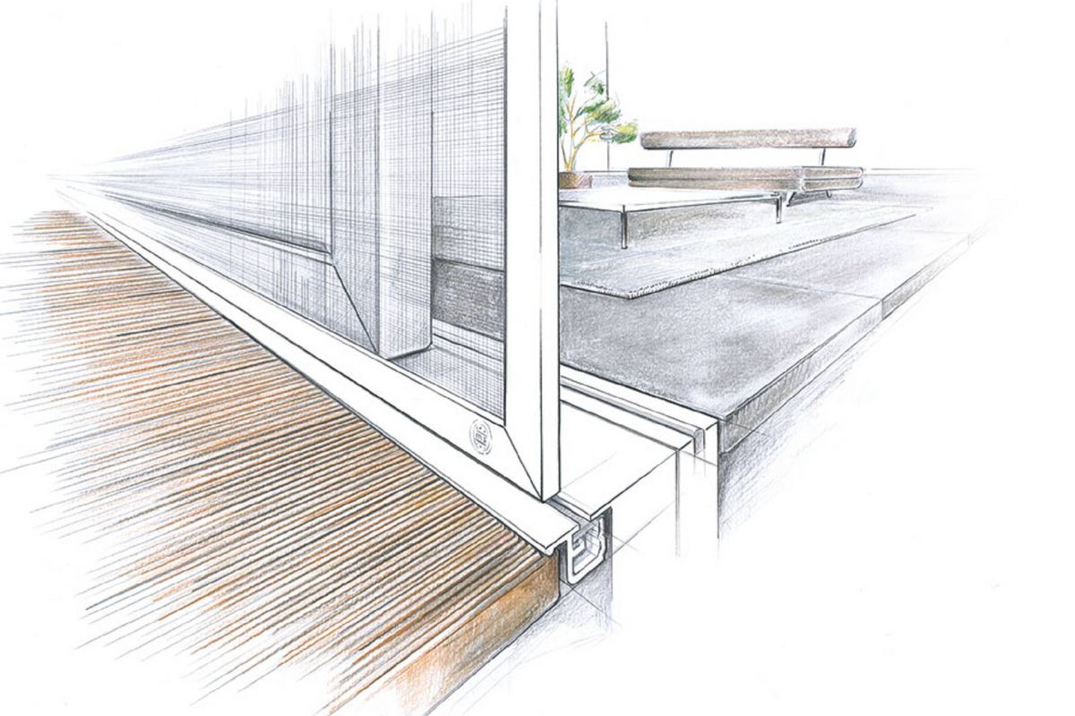 Fliegengitter-Schiebetuer